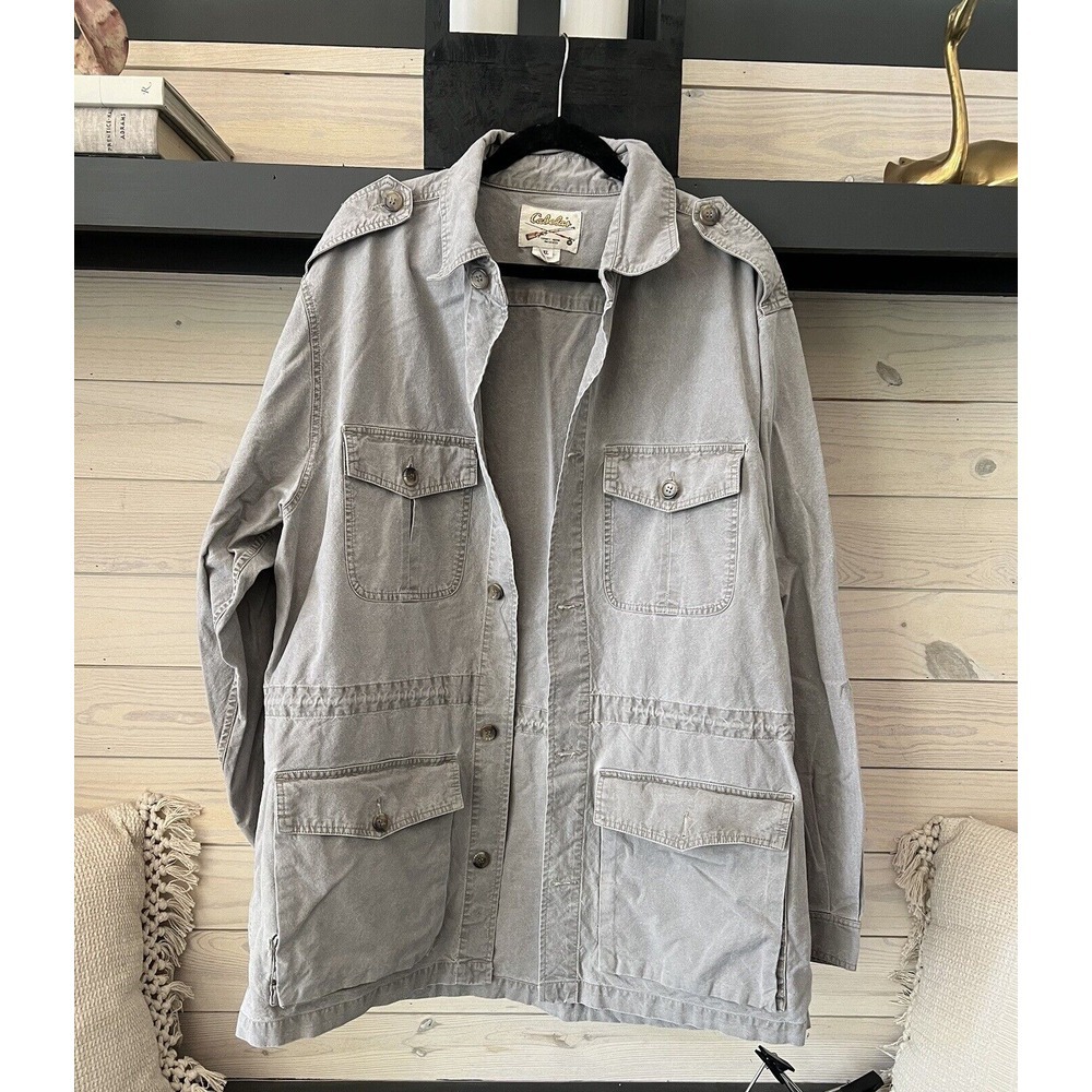 Vintage Gray‎ Cabelas Hunting Shooting Jacket  Coat Size XL  Sydney Neer